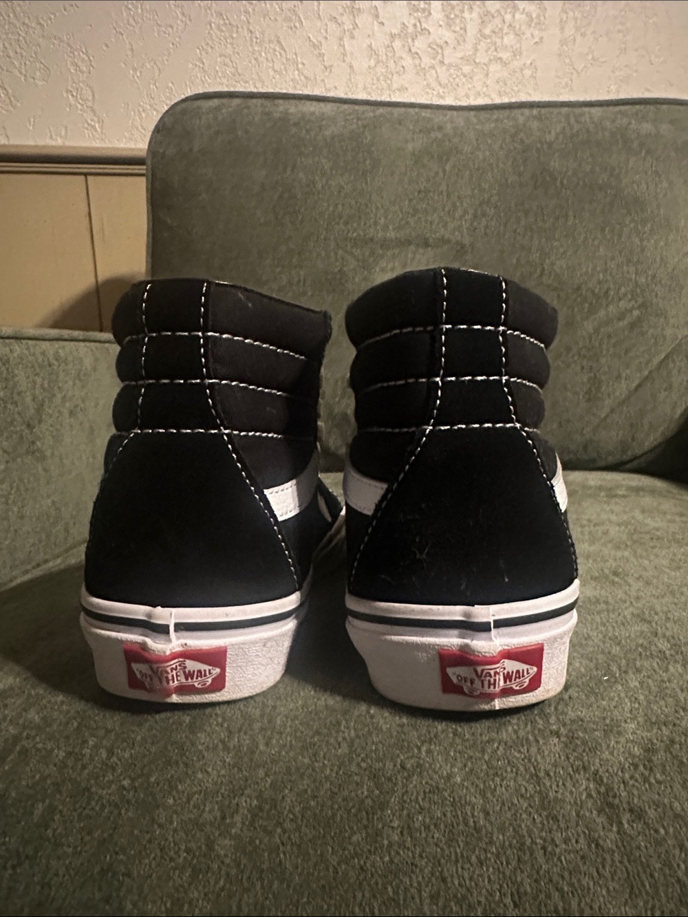 Vans Black & White High Top Skate Sneakers - Picture 5 of 8